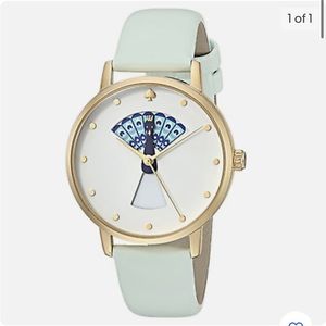 Kate Spade New York Light Blue Leather Peacock Watch